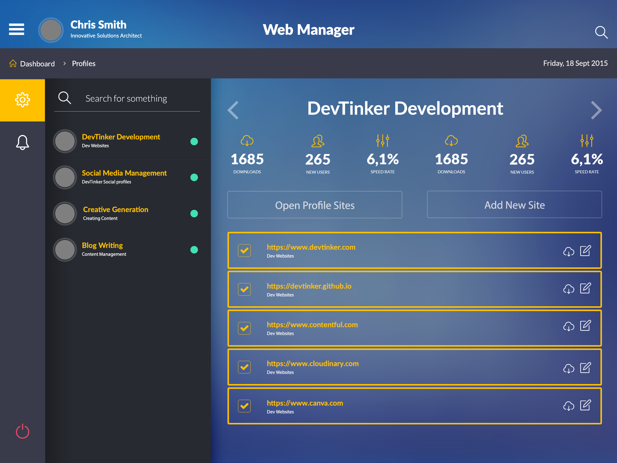 Web Manager Concept