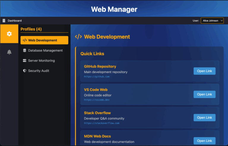 Web Manager Profile